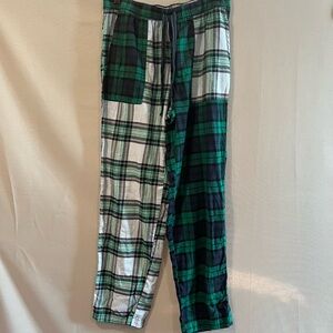 Joyspun Plaid Men's PJs - Green and Blue